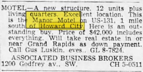 Manor Motel - May 28 1955 Article (newer photo)